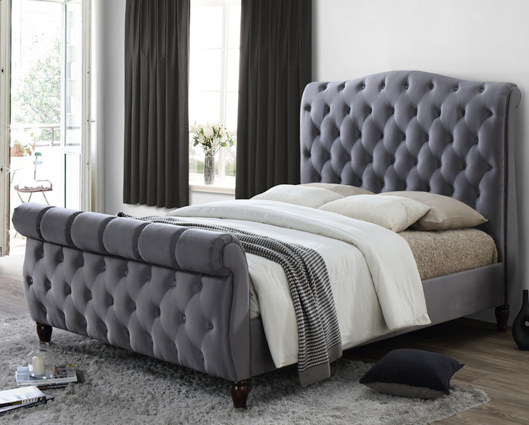 Compton Super King Bed - Grey