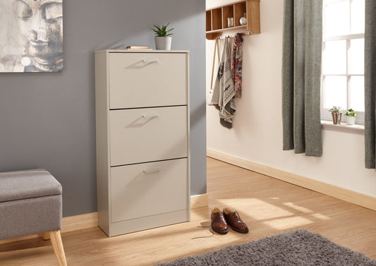 Spencer Three Tier Shoe Cabinet-Grey