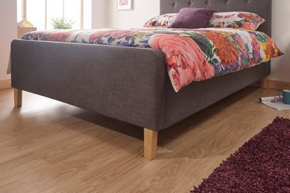 Ashbrook Single Ottoman-Dark Grey