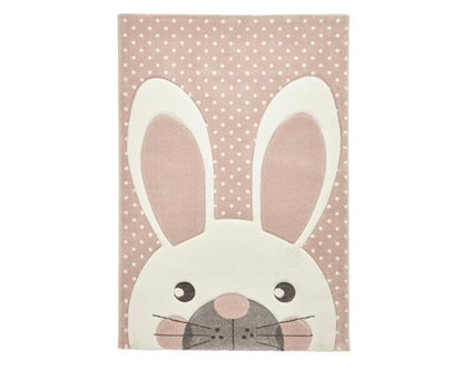 Bunny Rabbit Kids Rug - Pink - 120cm x 170cm 