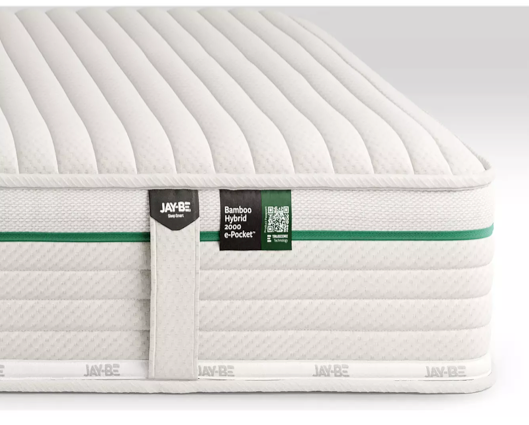 Jay-Be® Natural Fresh Bamboo Hybrid 2000 e-Pocket Mattress - Single