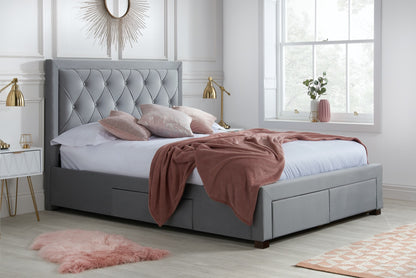 Winston Super King Bed - Grey