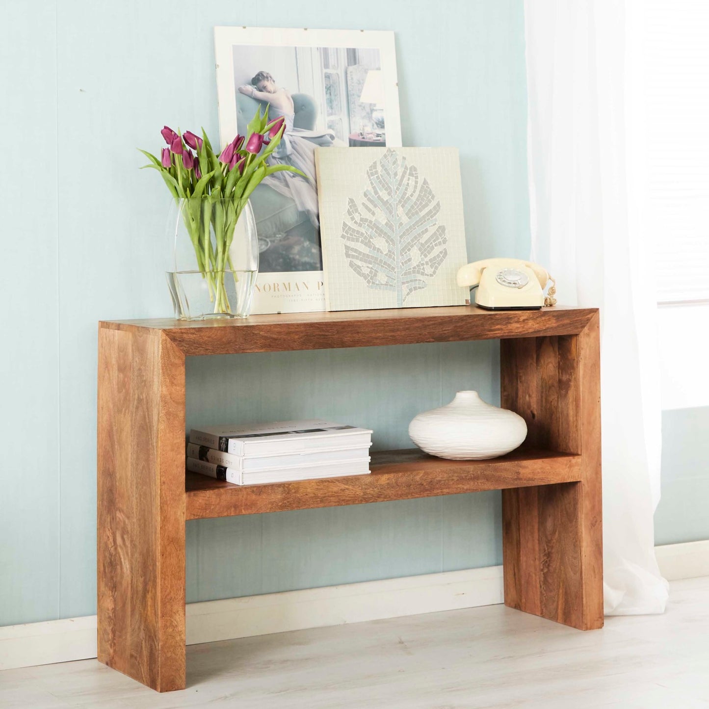 Sapeli Light Console Table