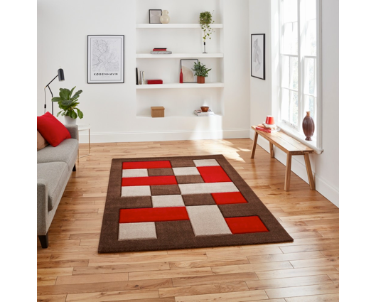 Brooke Brown/Red - 60cm x 120cm