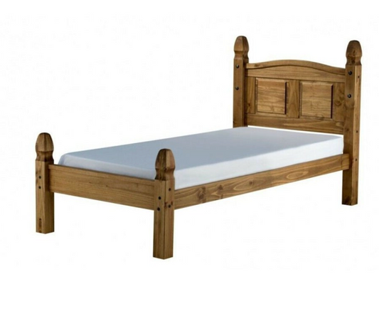 Corona Low End Single Bed - Pine