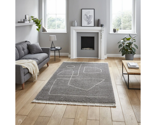 Baxter Grey/Cream - 160cm x 220cm