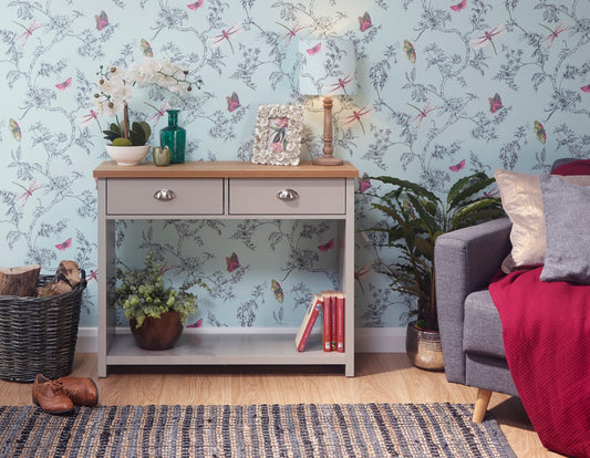 Lachlan Console Hall Table-Grey