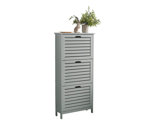 Ben 3 Tier Shoe Cabinet-Grey