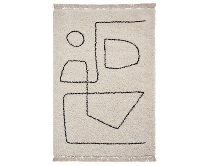 Baxter White/Black - 160cm x 220cm