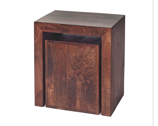 Sapeli Cubed Nest of 2 Tables