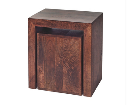 Sapeli Cubed Nest of 2 Tables
