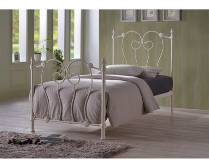 Eloisa Single Bed Frame-Ivory