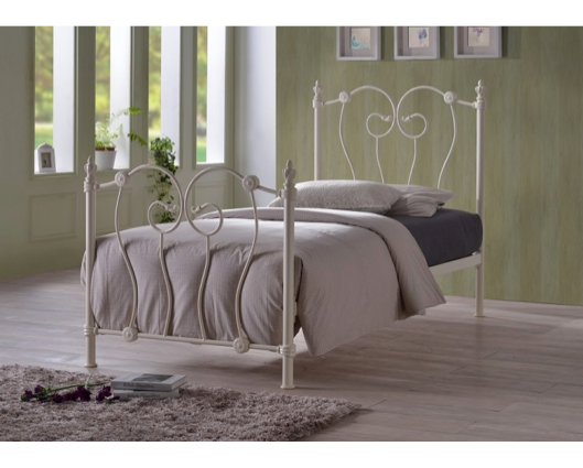 Eloisa Single Bed Frame-Ivory