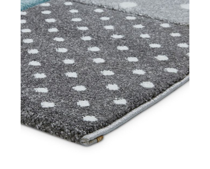 Moon + Stars Kids Rug - Blue - 120cm x 170cm 
