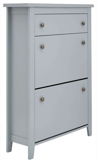 Deluxe 2 Tier Shoe Cabinet-Grey