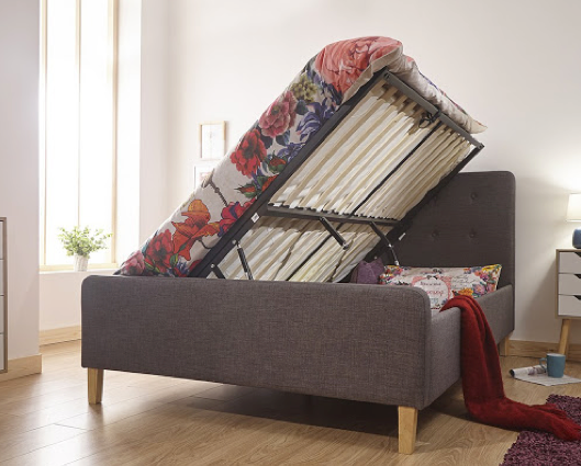 Ashbrook Single Ottoman-Dark Grey