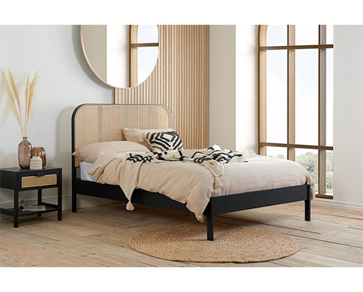Michelle Super King Rattan - Black
