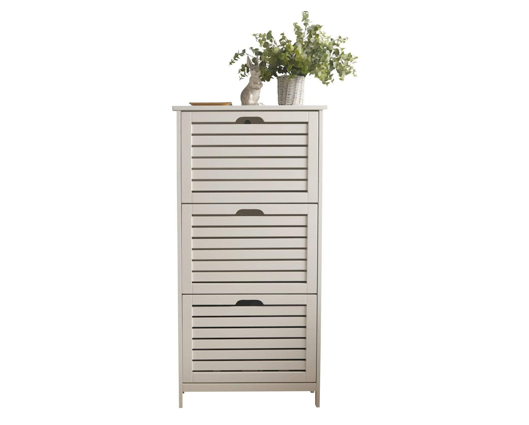 Ben 3 Tier Shoe Cabinet-White