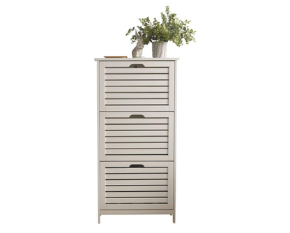 Ben 3 Tier Shoe Cabinet-White
