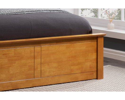 Payton Ottoman King Bed - Oak