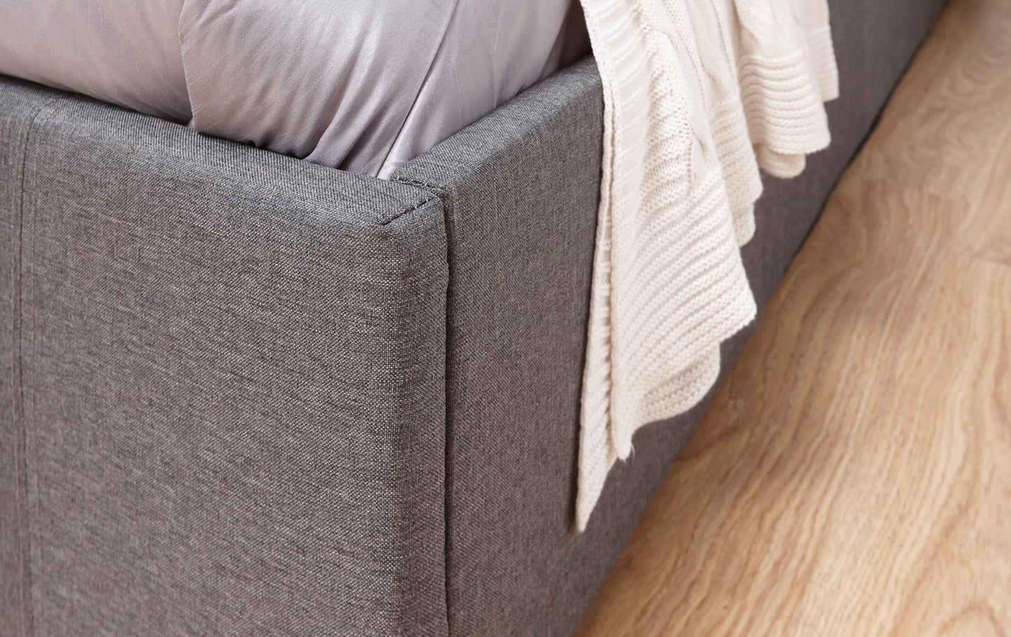 Single End Lift Ottoman Bed-Grey