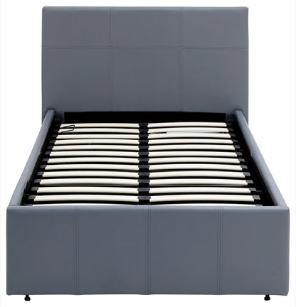 Serena Single Side Lift Ottoman Bed-Grey