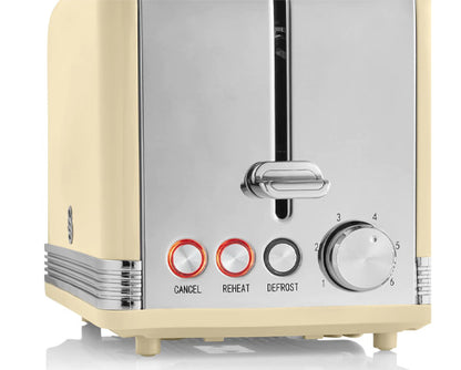 Swan Retro 2 Slice Toaster Cream