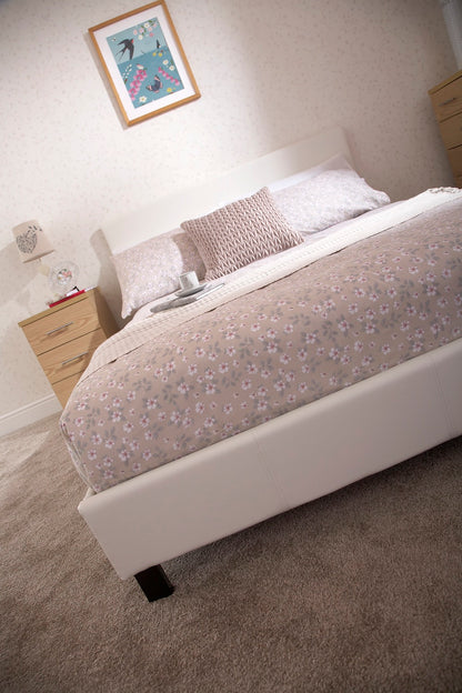 Simple Small Double Bed in a Box-White