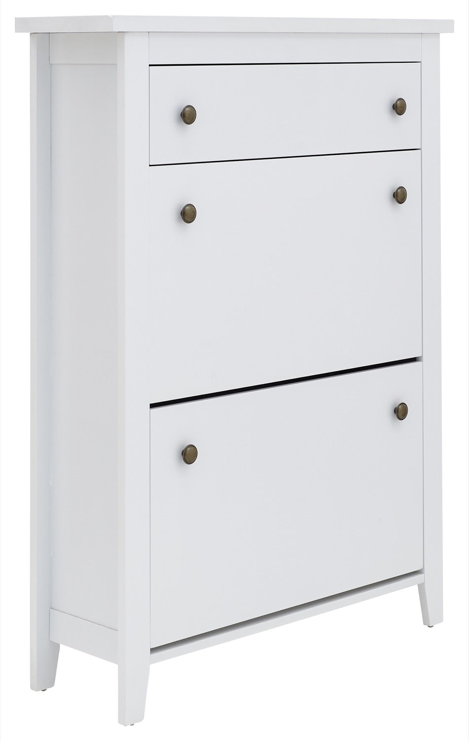 Deluxe 2 Tier Shoe Cabinet-White
