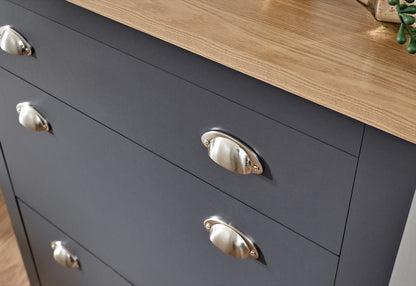 Lachlan 2 Door 1 Drawer Shoe Cabinet-Blue