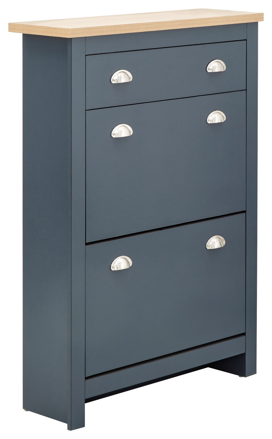 Lachlan 2 Door 1 Drawer Shoe Cabinet-Blue