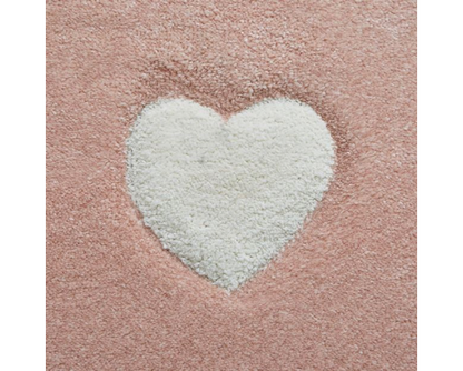 Hearts + Stars Kids Rug - Pink - 120cm x 170cm 